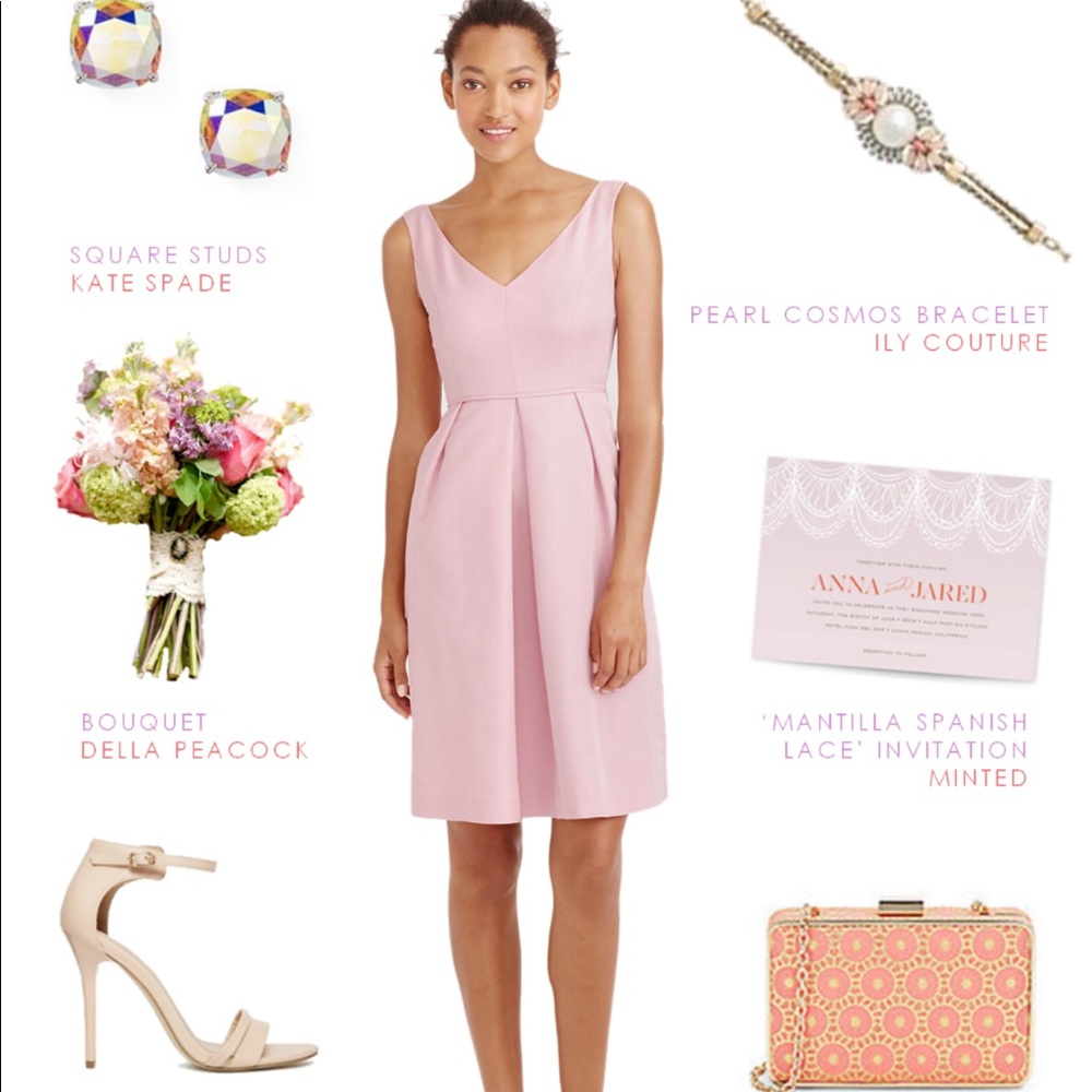 J. Crew Kami Classic Faille Dress Lavender Dust